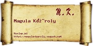 Magula Károly névjegykártya